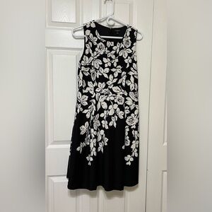 Talbots Black and White Dress